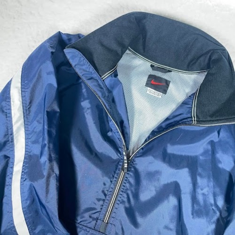 VTG Nike Pullover Windbreaker Jacket Mens Size‎ Large Blue and White Vintage Y2K